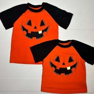 Way to Celebrate Sibling Jack-O'-Lantern Short Sleeve Shirt Bundle Size 3T & 5T